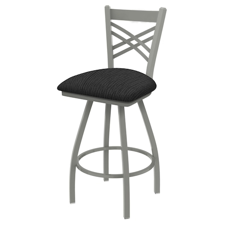 Holland Bar Stool Co 36" Swivel X-Tall Bar Stool, Nickel Finish, Graph Coal Seat X820
